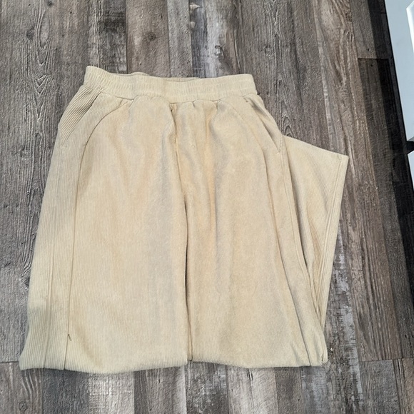 Halara High Waisted Side Pocket Straight Leg Mop Corduroy Casual Pants - Picture 7 of 8